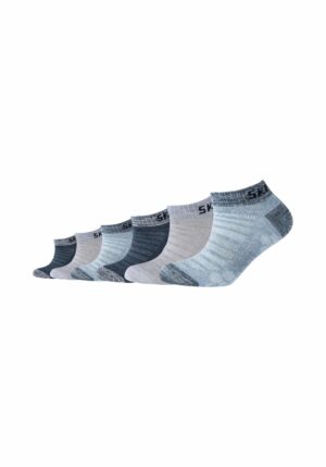 Skechers Kinder Sneakersocken Mesh Ventilation 6er Pack stone melange