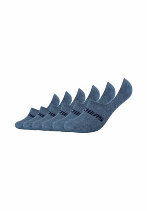 Skechers Füßlinge invisible Mesh Ventilation 6er Pack denim melange